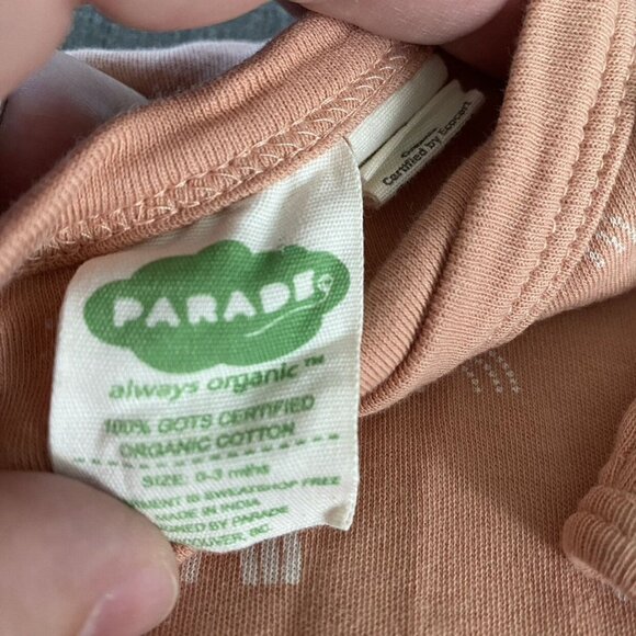 Parade Organics Kimono Snap Gown Pink Rainbows Size 0-3M - Picture 3 of 4